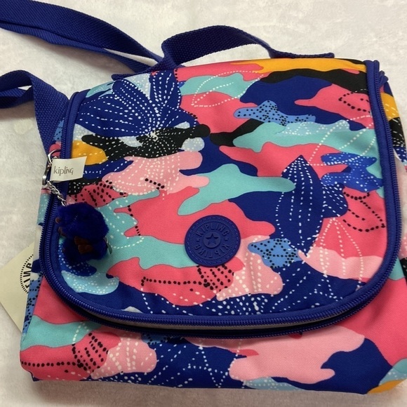 Kipling Other - Kipling Live Light Lunch Bag Geometric Design With Monkey NWT